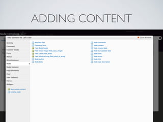 ADDING CONTENT
 