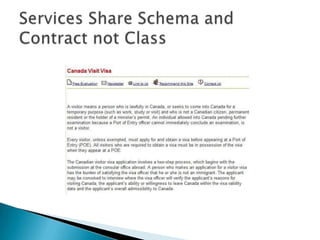 Services Share Schema and Contract not Class