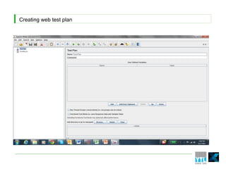 Creating web test plan
 