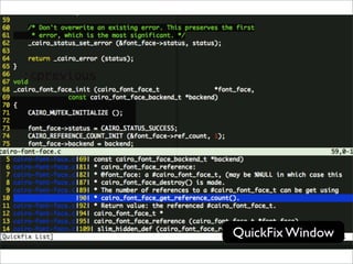 QuickFix Window
 