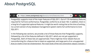 About PostgreSQL
 