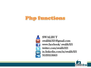 SWALIH T
swalihk321@gmail.com
www.facebook/ swalih321
twitter.com/swalih321
in.linkedin.com/in/swalih321
9539353663
 