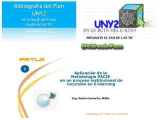 Bibliografía del Plan
UNY2
En la Rut@ del E-xito
mediente las TIC
 