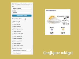 Conﬁgure widget
 