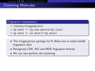 Integrating R with the CDK: Enhanced Chemical Data Mining