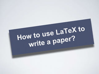 Introduction Latex