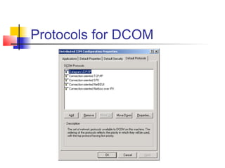 Protocols for DCOM
 