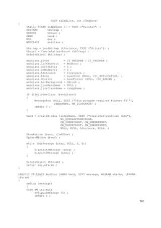 Programming windows