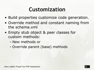 Propel Your PHP Applications