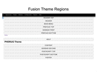 Fusion Theme Regions




 PSD to a Drupal Theme (Base theme approach)
                  Oliver Kuy | web.kuydigital.com
 