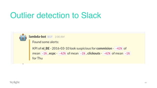 64
Outlier detection to Slack
 