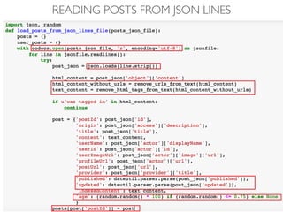 READING POSTS FROM JSON LINES
 