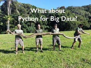 What about  
Python for Big Data?
 