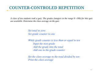 while REPETITION STRUCTURE
 