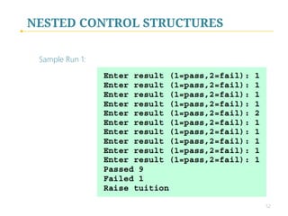 NESTED CONTROL STRUCTURES
 