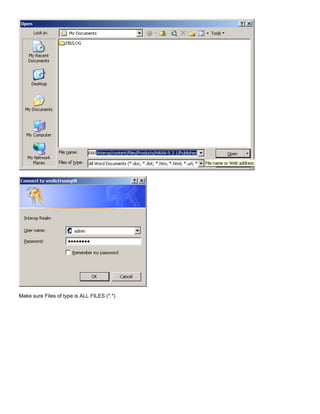Make sure Files of type is ALL FILES (*.*)
 