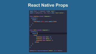 React Native Props
 