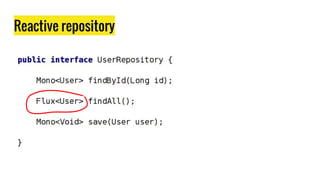 Reactive repository
 