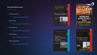Confidential 20
• Sandro Mancuso
• https://youtu.be/_NnElPO5BU0
• Dave Farley
• https://youtu.be/p-oWHEfXEVs
• Jason Gorman
• https://youtu.be/TSQVb2QoP2A
• Victor Rentea
• https://youtu.be/iOYsxBvMkLk
• NayanHajratwala
• https://youtu.be/1_X9ObRZkk4
Recommendedcontent
 