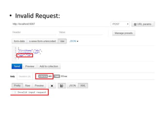 • Invalid Request:
 