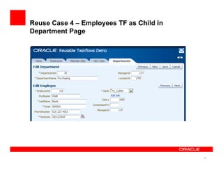Reuse Case 4 – Employees TF as Child in
Department Page




                                          28
 