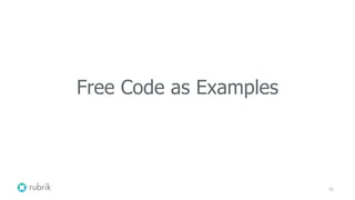 55
Free Code as Examples
 