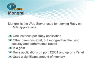 Rails onCpanel