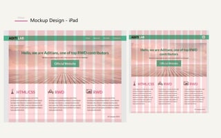 How 
Mockup Design - iPad 
 