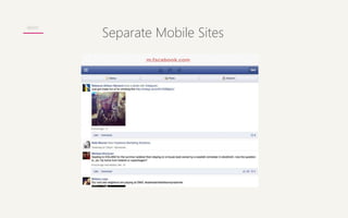 Separate Mobile Sites WHY 
 