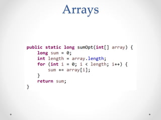 Arrays
 