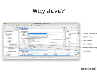 Why Java?




            (spoofax.org)
 