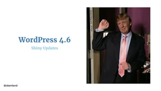@obenland
WordPress 4.6
Shiny Updates
 