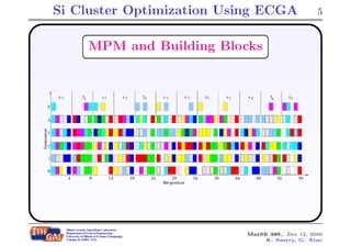 Silicon Cluster Optimization Using Extended Compact Genetic Algorithm