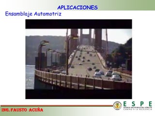 APLICACIONES
 Ensamblaje Automotriz




ING. FAUSTO ACUÑA
 