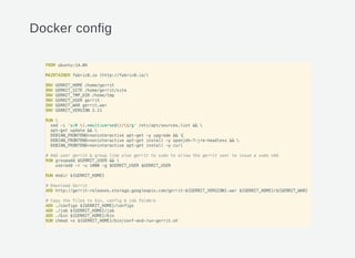 Docker config
 