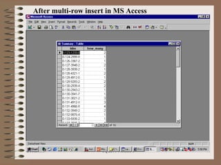 Bookstore SQL200 Module 3 After multi-row insert in MS Access 