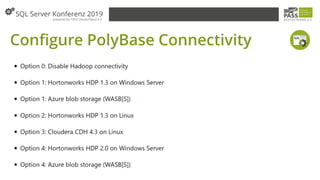 Configure PolyBase Connectivity
 