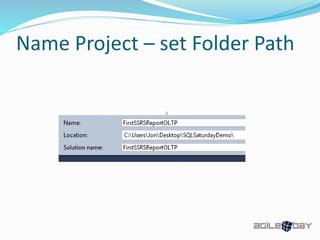 Name Project – set Folder Path

 