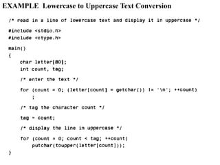 EXAMPLE Lowercase to Uppercase Text Conversion
 