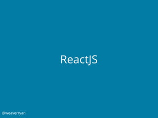 @weaverryan
ReactJS
 