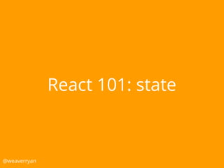 React 101: state
@weaverryan
 