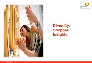 Diversity:
                  Shopper
                  Insights




© Synovate 2011
 