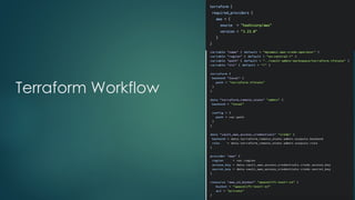 Terraform Workflow
 