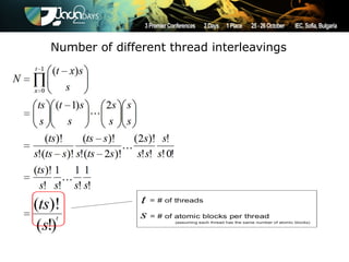 Number of different thread interleavings
 