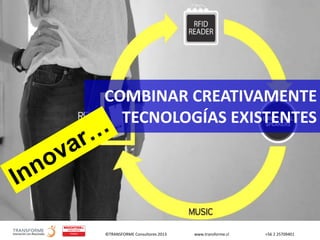 ©TRANSFORME Consultores 2013 www.transforme.cl +56 2 25709401
COMBINAR CREATIVAMENTE
TECNOLOGÍAS EXISTENTES
 