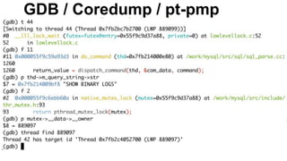 GDB / Coredump / pt-pmp
 