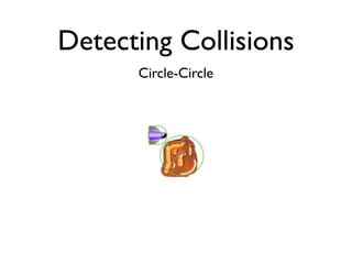 Detecting Collisions
      Circle-Circle
 