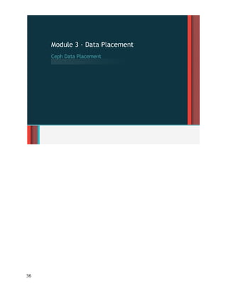 .
.
Module 3 - Data Placement
Ceph Data Placement
.
36
 