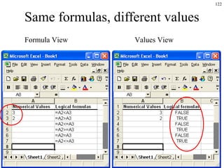 122

Same formulas, different values
Formula View

Values View

 
