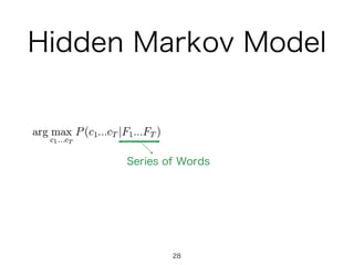 Hidden Markov Model
Series of Words
28
 